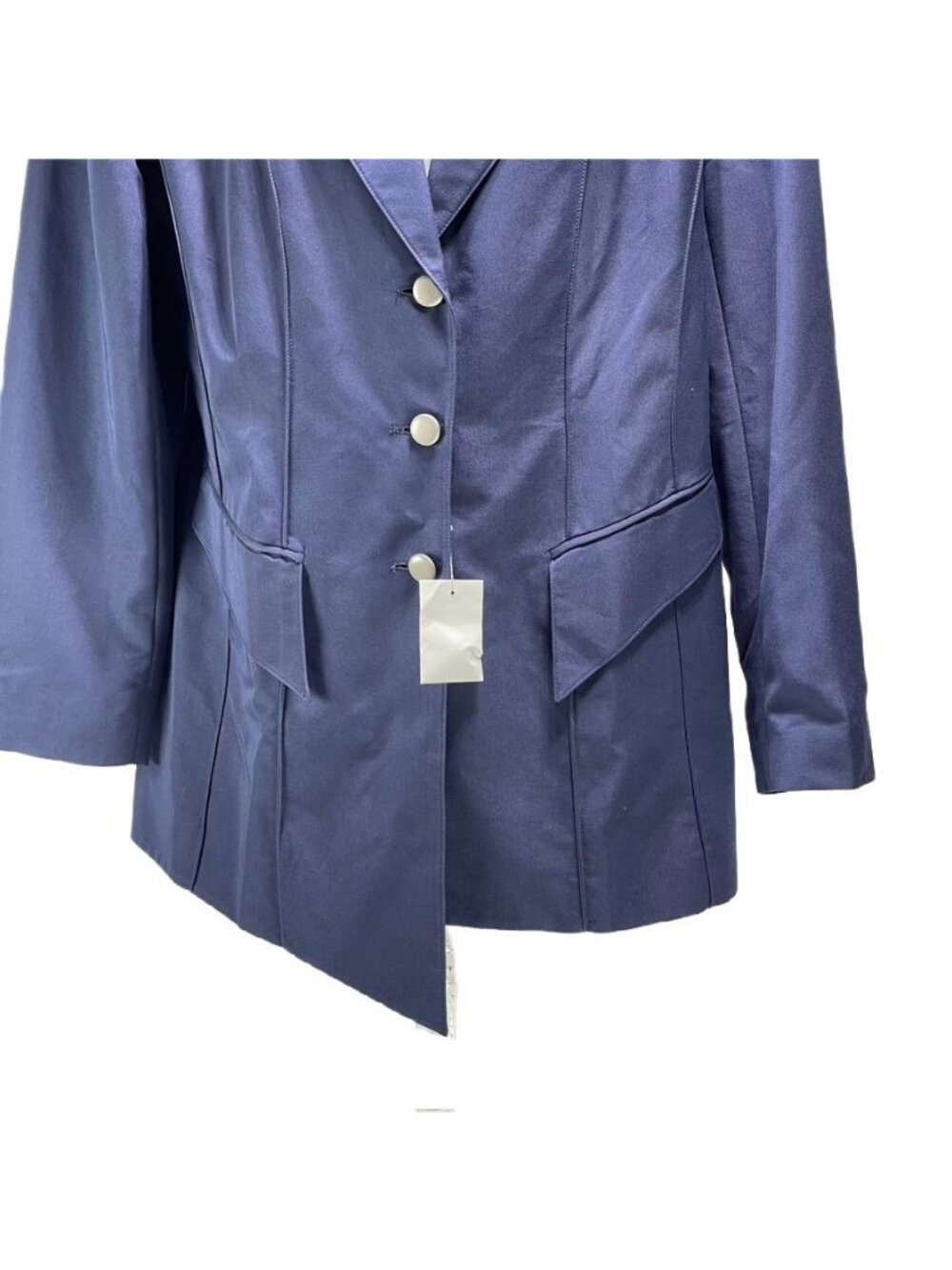 Apart Womens Navy Blazer Jacket Size 12 With Button Closure & Notched Lapel - Picture 6 of 8